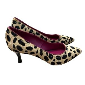 Boden Cheetah Leopard Animal Print Heels Calf Hair Pumps Size (EU) 37 (US) 6